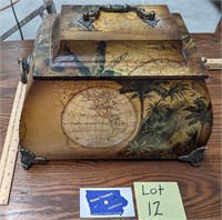Decorative World Map Wooden Box
