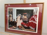 Little girl Nebraska cheerleader wall picture