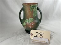 Roseville "Fuchsia" Green Pottery Vase
