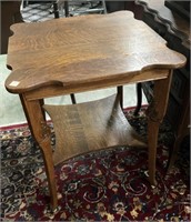 Vintage Wood Side Table , Decorative Legs ,