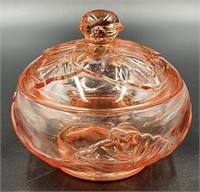 MCM Viking Persimmon Covered Candy Dish