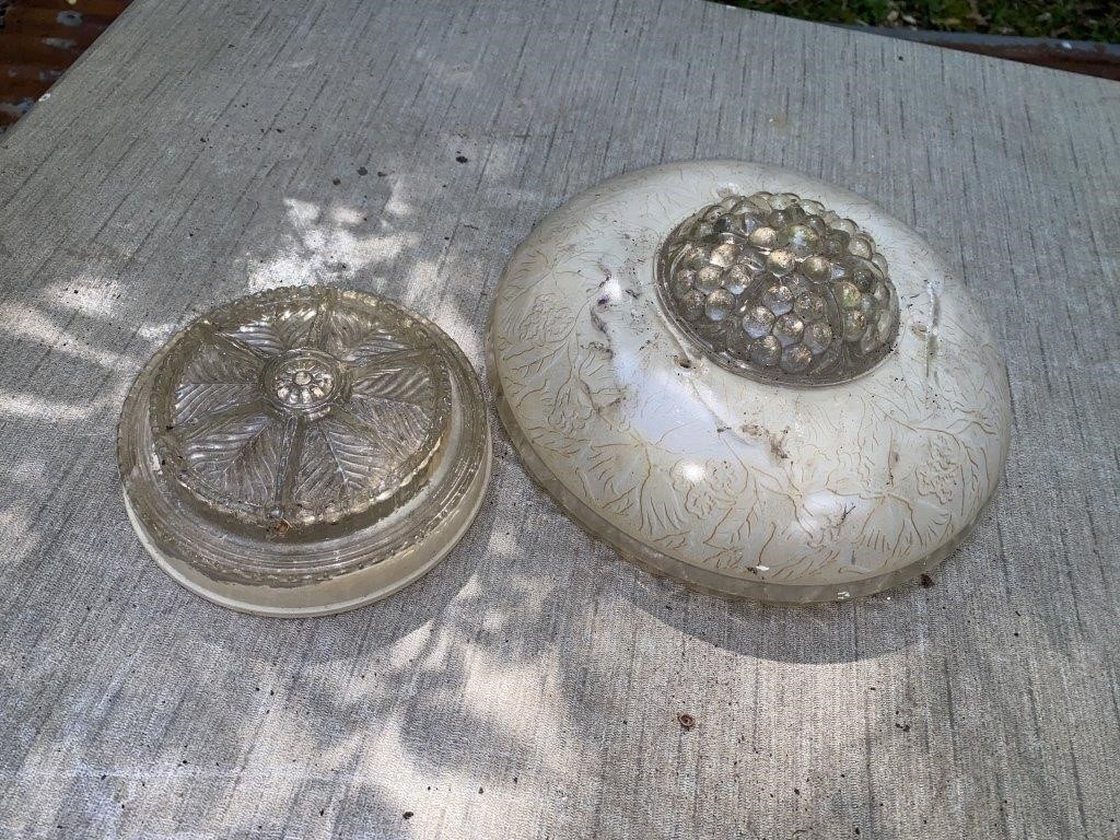 Vintage Glass Light Fixture Globes