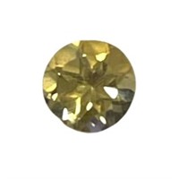 Natural 0.86ct Round Cut Yellow Citrine Gemstone