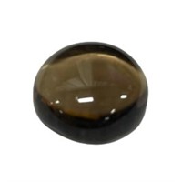 Genuine 5.90ct Round Cabochon Smoky Quartz