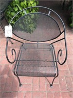 *EACH*BLACK WROUGHT-IRON PATIO ARM CHAIRS