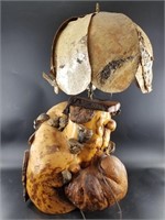 Outrageous burl wood lamp, Alaskan made with photo