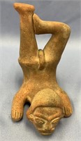 South American clay  figurine 6.5" tall          (