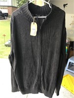 Roundtree and York 3xl zip sweater NWT