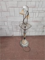 Vintage side table lamp with small plates