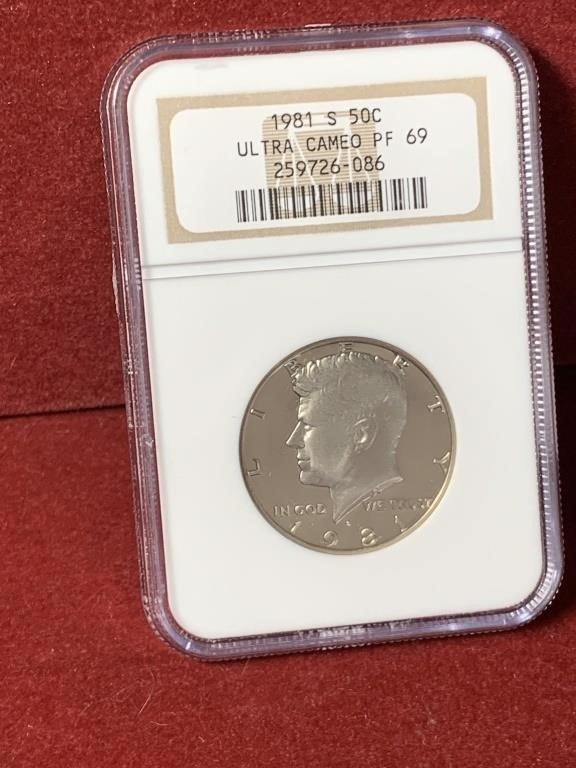 1981-S US KENNEDY HALF DOLLAR PF69 ULTRA CAMEO