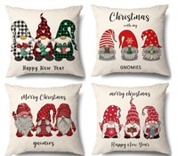 (New)
4 PCS Christmas Pillow Covers, 18 x 18