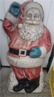 Vintage Flat Back Blow Mold Santa 4'x2'