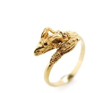Hellenistic gold ram's head ring