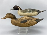 Downeast Pair of Pintail Duck Decoys