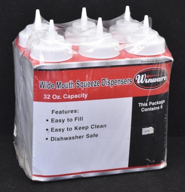 Winware Wide Mouth Squeeze Dispensers 32 oz.