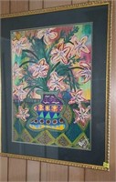 Abstract Framed Still Life Artwork by Pappy 1994