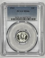 1941 Mercury Silver Dime PCGS MS66