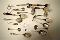 Quantity of Victorian silver plate serving utensil