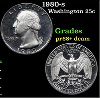 Proof 1980-s Washington Quarter 25c Grades GEM++ P