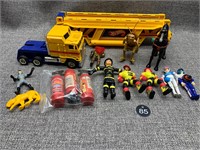 Hot Wheels Car Hauler & Misc. Action Figures