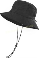 FEICUI Outdoor Bucket Hat UV Protection  Black