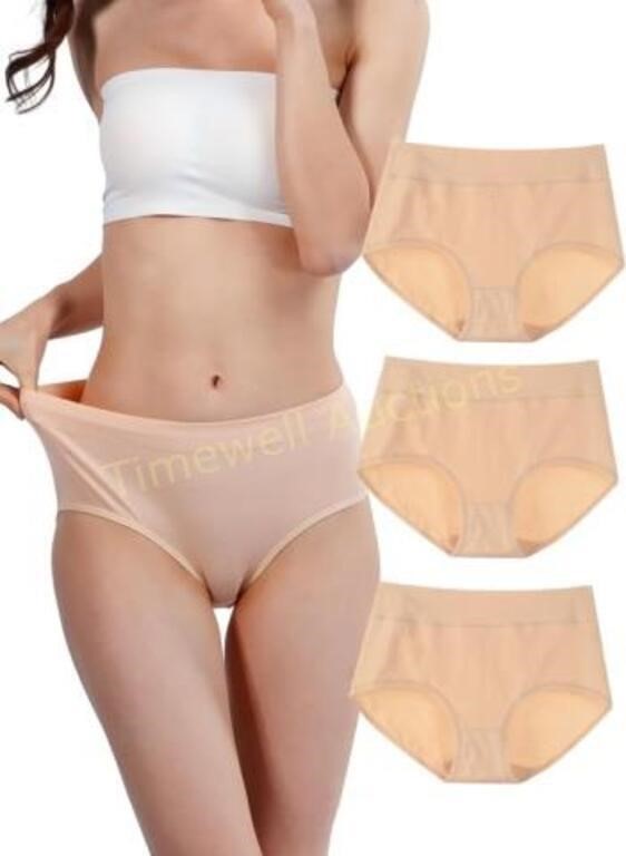 Buankoxy Women's 3 Pack Cotton Panties (Nude 9)