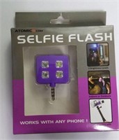 ATOMIC Selfie Flash, Works With Any Phone, Purple