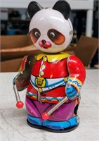 VINTAGE TIN WINDUP PANDA BEAR - NO KEY