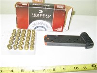 Federal Ammo 40 Cal 25 Cartridges & Clip