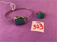 Marked 925 Bracelet & Ring Set