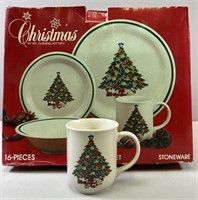 16-Piece Christmas Stoneware by Mt. Clemens Potter