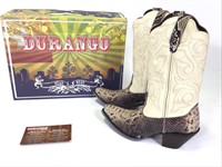 Pair Tan/Snakeskin Boots Size 8M, Durango