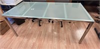 36" x 72" GLASS DESK OR CONFERENCE TABLE
