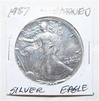 COIN - CLEANED 1987 SILVER EAGLE DOLLAR