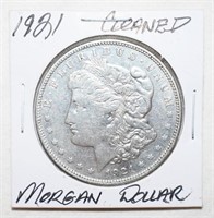 COIN - CLEANED 1921 MORGAN SILVER DOLLAR