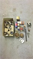 Shoe box with miscellaneous items