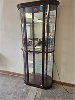 Curved Glass Lit Display Hutch (See Desc)