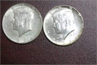 Lot of 2 1964 Silver Kennedy Halves