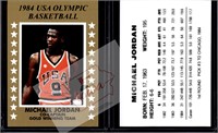 M Jordan 1984 USA Olympic rookie promo gold/white