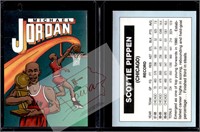 M Jordan 1990/91 ERROR cartoon promo S Pippen back