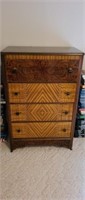 Vintage ornate 4-drawer upright dresser