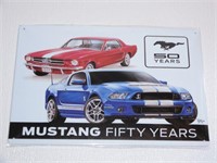Ford Mustang 50 Years Tin Sign 12x8"