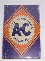 Allis Chalmers Milwaukee Tin Sign 12x8"