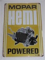 Mopar Hemi Powered Tin Sign 12x8"
