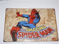 The Amazing Spiderman Tin Sign 12x8"