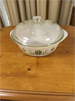 Vintage GLASBAKE Covered Casserole Dish