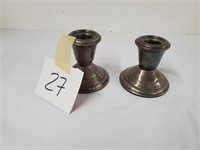 Sterling Silver weighted candle sticks