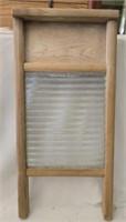 Vintage wood and glass washboard