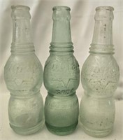 Lot of 3 vintage NuGrape bottles from Columbus