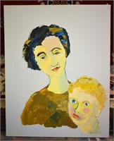 Original Mother & Child Portrait Painting O/C